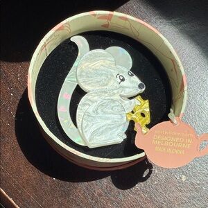 Erstwilder “Manhattan Mouse” Acrylic Brooch designed in Melbourne, Australia